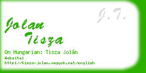 jolan tisza business card